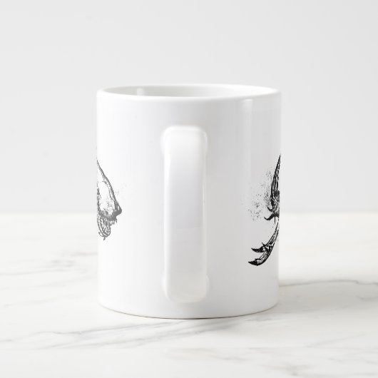 Zwarte aamshaai jumbo mok (Achterkant)