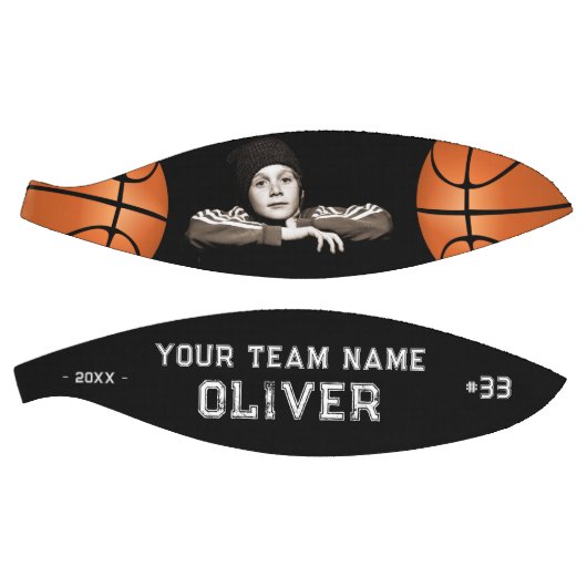 Zwarte Aangepaste afspeelnaam Basketbal (Panelen)