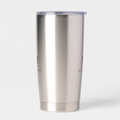 Zwarte aangepaste monogram initialen naam geïsoleerde drinkbeker (Links)