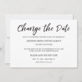 Zwarte Aankondiging Uitstel Wijziging Datum (Voorkant)