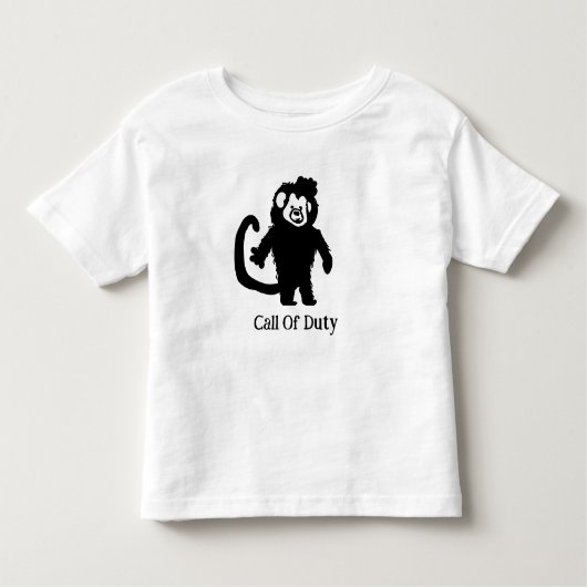 Zwarte aap kinder shirts (Voorkant)