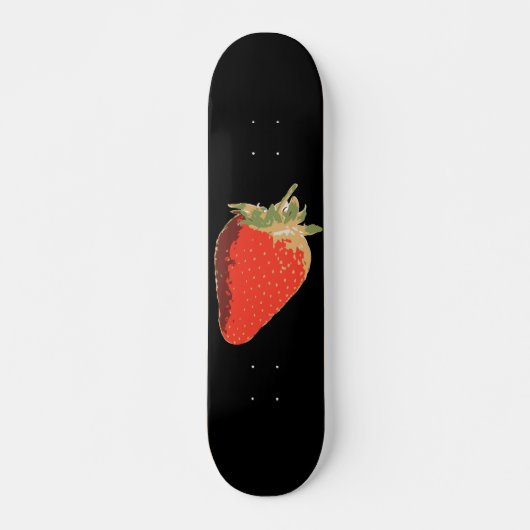 Zwarte aardbeiskateboard skateboard (Voorkant)