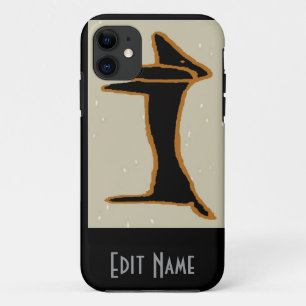 Zwarte Abstracte Dachshund iPhone 11 Hoesje