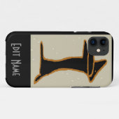 Zwarte Abstracte Dachshund Case-Mate iPhone Case (Achterkant (horizontaal))