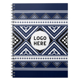 Zwarte Abstracte Etnische Geometrische Patronen me Notitieboek