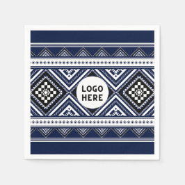 Zwarte Abstracte etnische geometrische patronen me Servet