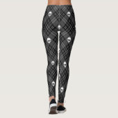 zwarte abstracte Leggings met schedels (Achterkant)