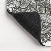 Zwarte abstracte mousepad muismat (Hoek)