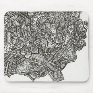 Zwarte abstracte mousepad muismat