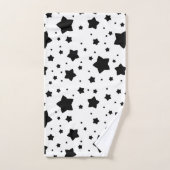 Zwarte Abstracte sterren Bad Handdoek (Handdoek)