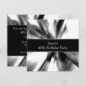 Zwarte Abstracte wolkenkrabber betekent 40e verjaa Kaart (Voorkant / Achterkant)