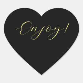 Zwarte achtergrond Geniet van hart Sticker