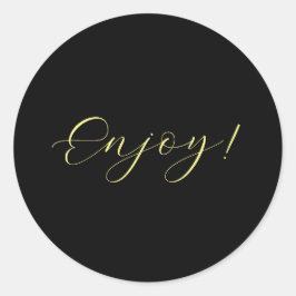Zwarte achtergrond Geniet van Sticker