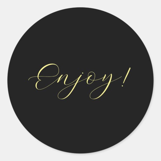 Zwarte achtergrond Geniet van Sticker (Voorkant)