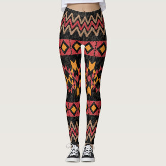 Zwarte achtergrond, geometrisch modern patroon. leggings