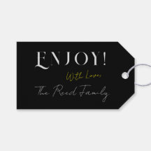 Zwarte achtergrond Gepersonaliseerd Label Cadeaus