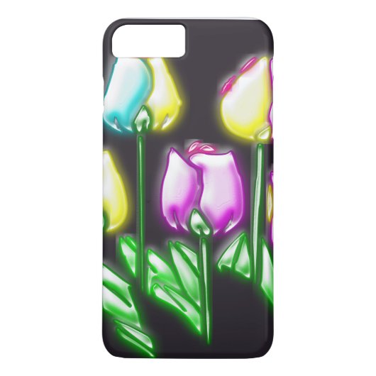 Zwarte achtergrond kleurrijke Abstracte Retro Flow Case-Mate iPhone Case (Achterkant)