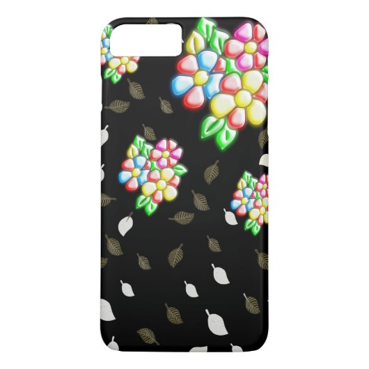 Zwarte achtergrond kleurrijke Abstracte Retro Flow Case-Mate iPhone Case (Achterkant)