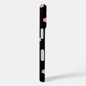 Zwarte achtergrond met bloemen Case-Mate iPhone case (Achterkant / Rechts)