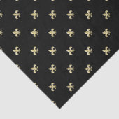 Zwarte achtergrond met gouden Fleur de Lis Tissuepapier (Detail)