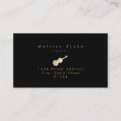 zwarte achtergrond pampas visitekaartje (Achterkant)