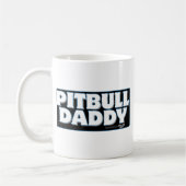 Zwarte achtergrond PITBULL DADDY Koffiemok (Links)
