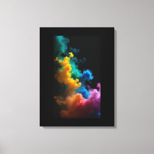 Zwarte achtergrond uitgerekte canvas print" afdruk