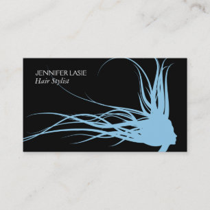 Zwarte achtergrond van blauw (blauw met blauw) visitekaartje