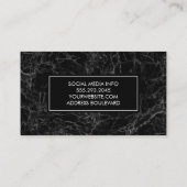 Zwarte achtergrond visitekaartje (Achterkant)