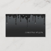 zwarte achtergrond voor druppelaar visitekaartje (Voorkant)