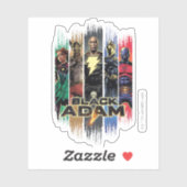 Zwarte Adam-tekens in stripes Sticker (Vel)