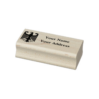 Zwarte adelaar embleem adres stempel van de Duitse