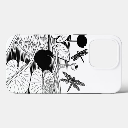 Zwarte afbeelding met waterlijm Case-Mate iPhone case (Achterkant (horizontaal))