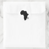 zwarte afrika ronde sticker (Tas)