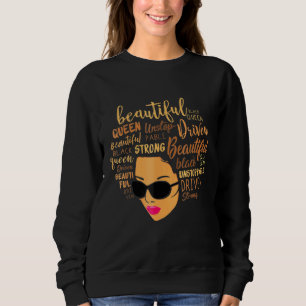 Zwarte Afrikaanse Ebony Afro Queen Empowermen Trui