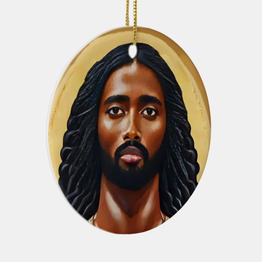 Zwarte Afrikaanse Jezus Christus Religieuze Kunst Keramisch Ornament (Rechts)