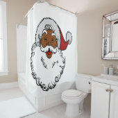 zwarte afrikaanse kerstman douchegordijn (In situ)
