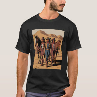 Zwarte Afro-Amerikaanse Cowgirl Western Rodeo T-shirt