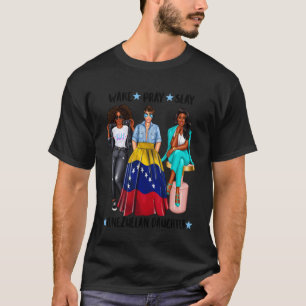 Zwarte Afro-Venezolaanse Dochter Familie Venezuela T-shirt