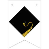 Zwarte afstudeerdopjes vlaggetjes (Tweede vlag)