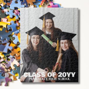 Zwarte afstudeerfoto universiteit beste vriendin m legpuzzel