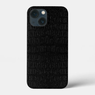 Zwarte Alligator Huid Print Nieuw iPhone 13 Mini Hoesje