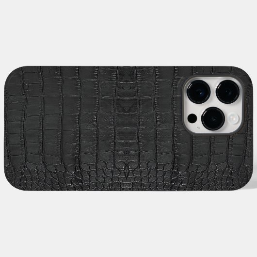 Zwarte alligator textuur afdrukken Case-Mate iPhone case (Achterkant (horizontaal))