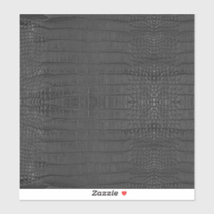 Zwarte Alligator Textuurprint Sticker