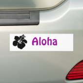 Zwarte aloha bumpersticker (Op auto)