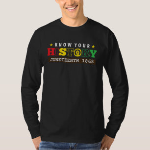 Zwarte Amerikanen Kennis van hun Geschiedenis 1865 T-shirt