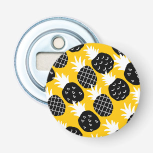 Zwarte anananas button flesopener