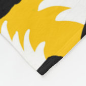 Zwarte anananas fleece deken (Hoek)