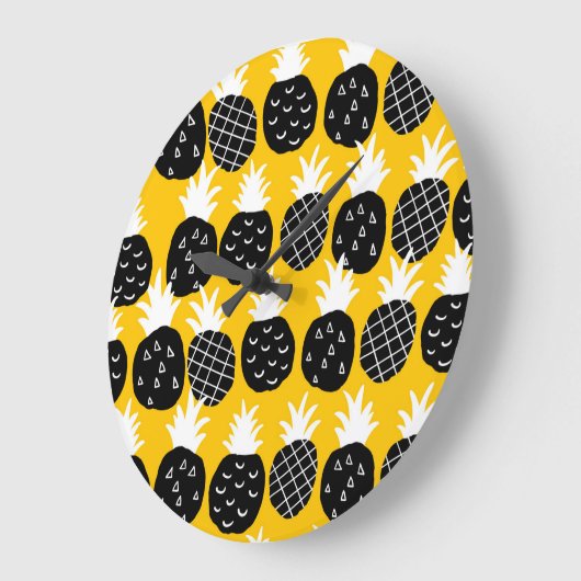 Zwarte anananas grote klok (Hoek)