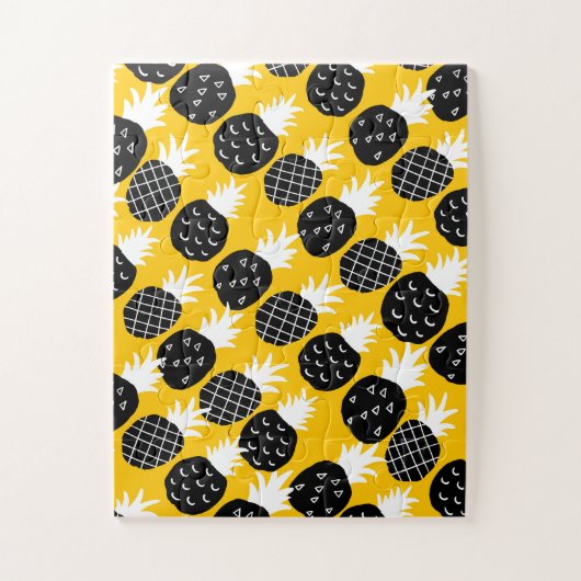 Zwarte anananas legpuzzel (Verticaal)